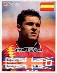 Sticker Barjuan Sergi - Euro 1996 n. 98 - Manil