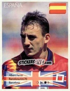 Sticker Albert Ferrer - Euro 1996 - Manil