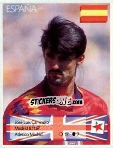 Cromo José Luis Caminero - Euro 1996 n. 102 - Manil