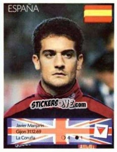Sticker Javier Manjarin - Euro 1996 n. 105 - Manil