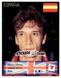 Sticker Munoz Alfonso - Euro 1996 - Manil