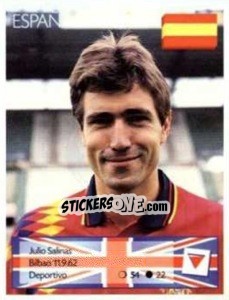 Sticker Julio Salinas - Euro 1996 n. 108 - Manil
