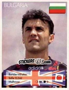 Sticker Borislav Mihailov - Euro 1996 - Manil