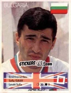 Cromo Emil Kremenliev - Euro 1996 - Manil