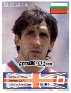 Sticker Zanko Zvetanov - Euro 1996 - Manil