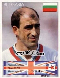 Sticker Yordan Lechkov - Euro 1996 - Manil