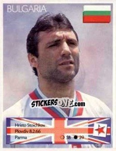 Sticker Hristo Stoichkov - Euro 1996 - Manil