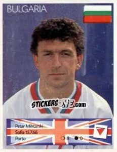 Sticker Petar Mihtarski - Euro 1996 - Manil