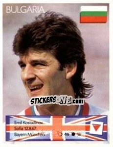 Sticker Emil Kostadinov - Euro 1996 n. 124 - Manil
