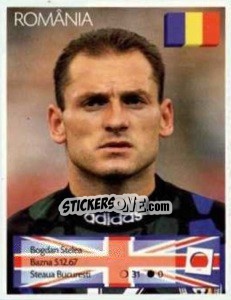 Cromo Bogdan Stelea - Euro 1996 - Manil