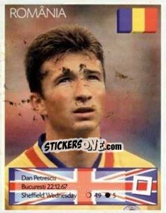 Sticker Dan Petrescu - Euro 1996 n. 129 - Manil