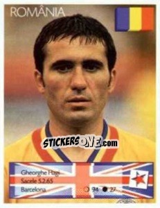 Sticker Gheorghe Hagi - Euro 1996 n. 135 - Manil