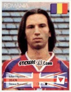 Sticker Iulian Filipescu - Euro 1996 - Manil