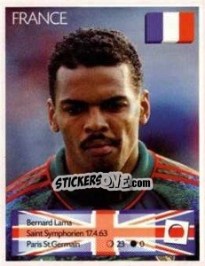 Cromo Bernard Lama - Euro 1996 - Manil