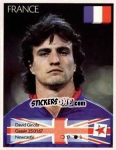 Sticker David Ginola - Euro 1996 - Manil