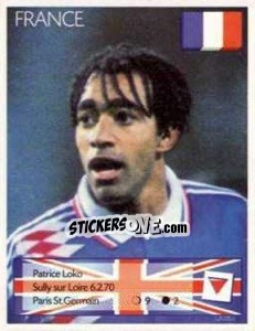 Cromo Patrice Loko - Euro 1996 - Manil