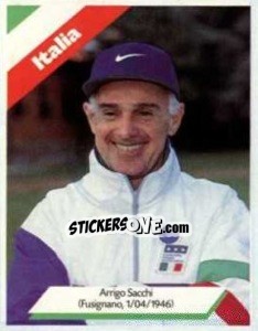 Sticker Arrigo Sacchi - Euro 1996 - Manil