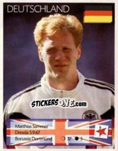 Sticker Matthias Sammer - Euro 1996 n. 180 - Manil
