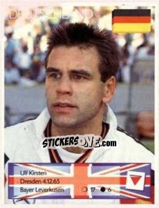Sticker Ulf Kirsten - Euro 1996 n. 185 - Manil