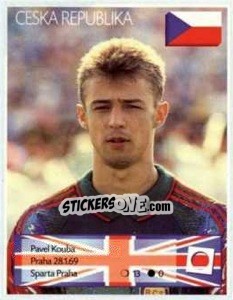 Sticker Petr Kouba - Euro 1996 n. 187 - Manil