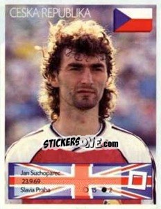 Sticker Jan Suchoparek - Euro 1996 n. 189 - Manil