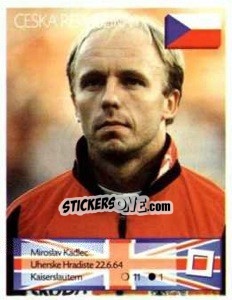 Sticker Miroslav Kadlec - Euro 1996 - Manil