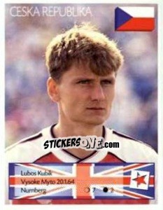 Sticker Lubos Kubik - Euro 1996 - Manil