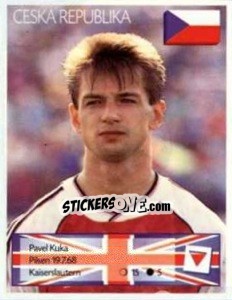 Sticker Pavel Kuka - Euro 1996 - Manil