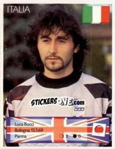 Sticker Luca Bucci - Euro 1996 - Manil