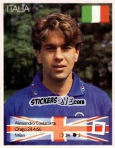 Sticker Alessandro Costacurta - Euro 1996 n. 206 - Manil