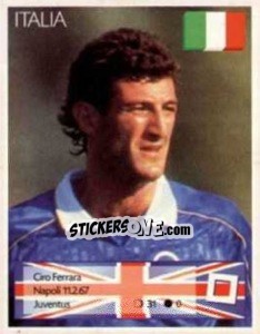 Sticker Ciro Ferrara - Euro 1996 n. 207 - Manil