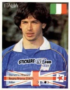Cromo Demetrio Albertini - Euro 1996 - Manil