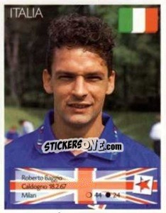 Cromo Roberto Baggio - Euro 1996 - Manil