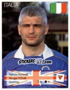 Sticker Fabrizio Ravanelli - Euro 1996 n. 218 - Manil