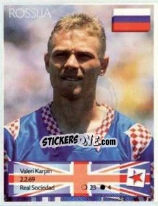 Sticker Valeri Karpin - Euro 1996 - Manil