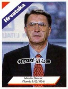 Sticker Miroslav Blazevic - Euro 1996 - Manil