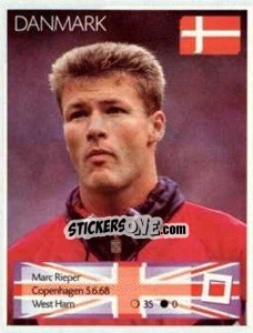 Sticker Marc Rieper - Euro 1996 n. 251 - Manil
