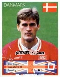 Sticker Jens Risager - Euro 1996 n. 253 - Manil
