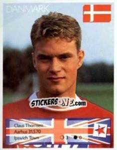 Sticker Claus Thomsen - Euro 1996 - Manil
