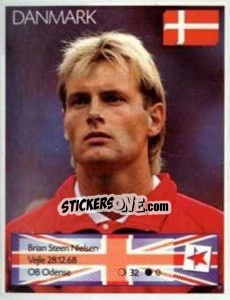 Sticker Brian Steen Nielsen - Euro 1996 - Manil