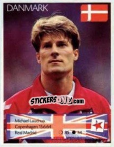 Sticker Michael Laudrup - Euro 1996 n. 261 - Manil