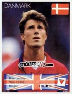 Sticker Brian Laudrup - Euro 1996 n. 264 - Manil