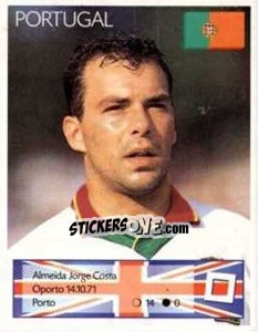 Cromo Almeida Jorge Costa - Euro 1996 - Manil