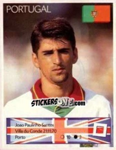 Sticker Joao Paulinho Santos - Euro 1996 - Manil