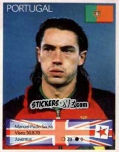 Sticker Manuel Paulo Sousa - Euro 1996 - Manil