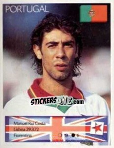 Sticker Manuel Rui Costa - Euro 1996 n. 275 - Manil