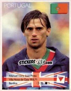 Figurina Manuel Viera Joao Pinto - Euro 1996 n. 276 - Manil