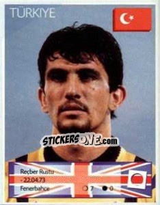 Sticker Reçber Rustu - Euro 1996 - Manil