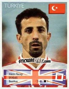 Sticker Metin Recep - Euro 1996 n. 283 - Manil