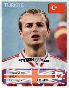 Sticker Ercan Abdullah - Euro 1996 n. 290 - Manil